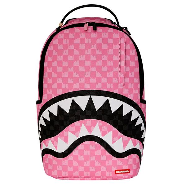 sprayground-pink-and-black-drip-check-dlxsv-backpack-910b7694nsz